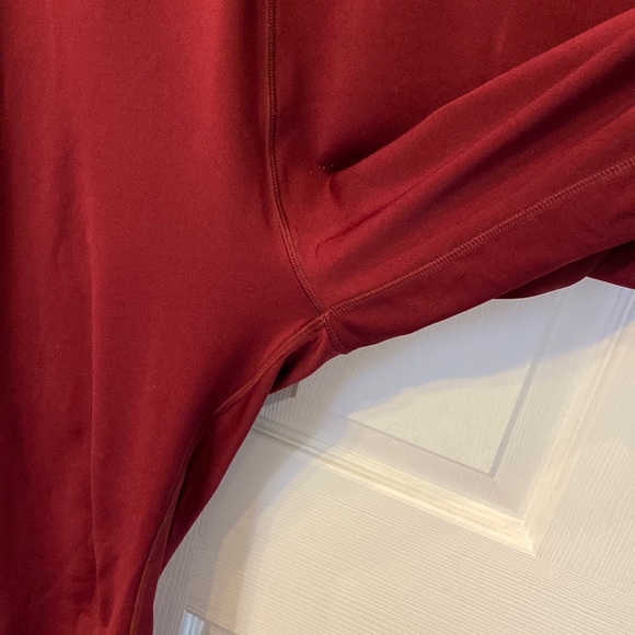 Popfit Burgundy Maroon Deep Red leggings pockets 2xl - Picture 5 of 7